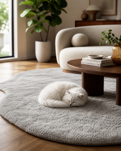 Fluffy Irregular Plush Rug